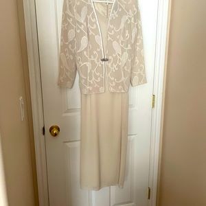 Beautiful cream sheath with shear jacket